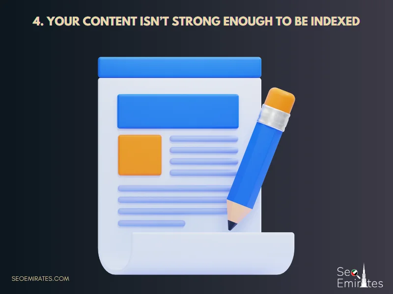 4. Your Content Isn’t Strong Enough to Be Indexed