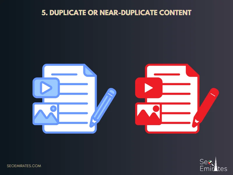 5. Duplicate or Near-Duplicate Content