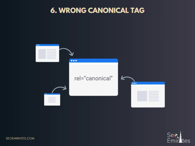 6. Wrong Canonical Tag
